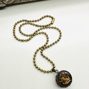 Rare Vintage Bird Silver Pendant Necklace